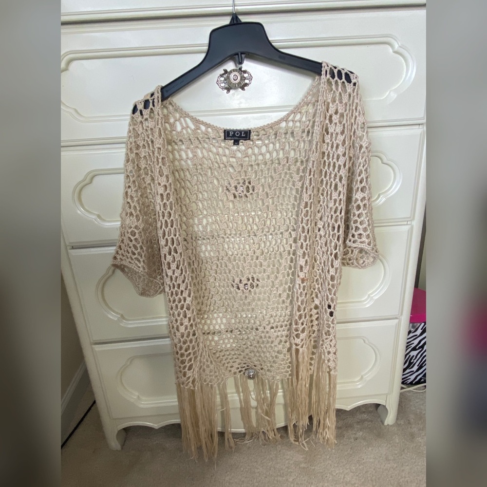 Knit fringe cardigan
